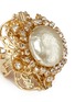 Detail View - Click To Enlarge - MIRIAM HASKELL - Swarovski crystal glass pearl filigree ring