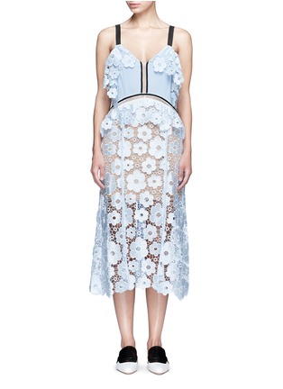 Main View - Click To Enlarge - SELF-PORTRAIT - 'Anemone' floral guipure lace dress