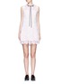 Main View - Click To Enlarge - SELF-PORTRAIT - Back ruffle neck guipure lace dress