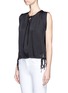 Front View - Click To Enlarge - ISABEL MARANT ÉTOILE - 'Hervey' pleated drawstring sleeveless top