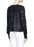 Back View - Click To Enlarge - ISABEL MARANT ÉTOILE - 'Rexton' lace insert sheer poplin top