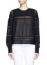 Main View - Click To Enlarge - ISABEL MARANT ÉTOILE - 'Rexton' lace insert sheer poplin top