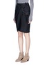 Front View - Click To Enlarge - ISABEL MARANT ÉTOILE - 'Natacha' tie side virgin wool wrap skirt