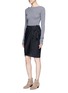 Figure View - Click To Enlarge - ISABEL MARANT ÉTOILE - 'Natacha' tie side virgin wool wrap skirt
