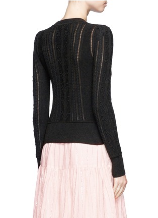 Back View - Click To Enlarge - ISABEL MARANT ÉTOILE - 'Kalyn' cotton-wool cable knit sweater