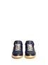Front View - Click To Enlarge - MAISON MARGIELA - 'Replica' metallic sole leather sneakers