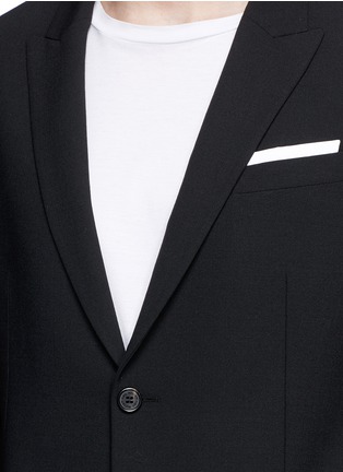 Detail View - Click To Enlarge - NEIL BARRETT - Peak lapel stretch gabardine skinny fit blazer