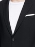 Detail View - Click To Enlarge - NEIL BARRETT - Peak lapel stretch gabardine skinny fit blazer