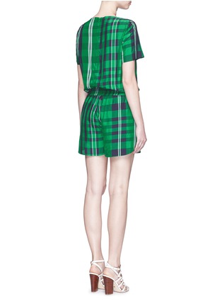 Back View - Click To Enlarge - STELLA MCCARTNEY - 'Aurore' gingham check boat neck rompers