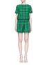 Main View - Click To Enlarge - STELLA MCCARTNEY - 'Aurore' gingham check boat neck rompers