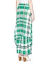 Back View - Click To Enlarge - STELLA MCCARTNEY - Solid check cotton knit drape maxi skirt