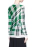 Back View - Click To Enlarge - STELLA MCCARTNEY - Solid check cotton knit sweater