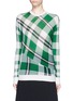 Main View - Click To Enlarge - STELLA MCCARTNEY - Solid check cotton knit sweater