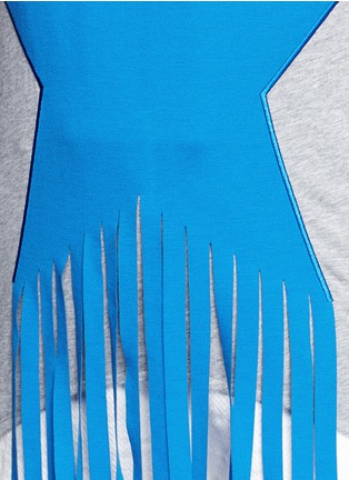 Detail View - Click To Enlarge - STELLA MCCARTNEY - Fringed star patch cotton sleeveless T-shirt