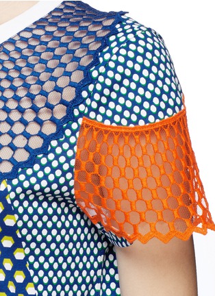 Detail View - Click To Enlarge - STELLA MCCARTNEY - Mix mesh patchwork jersey T-shirt