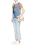 Figure View - Click To Enlarge - STELLA MCCARTNEY - Mix mesh patchwork jersey T-shirt