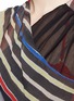Detail View - Click To Enlarge - MARYSIA - 'Newport' stripe colourblock overlap cotton-silk dress