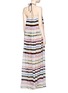 Back View - Click To Enlarge - MARYSIA - 'Carmel' stripe silk-cotton crinkle georgette maxi dress