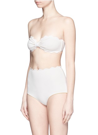 Figure View - Click To Enlarge - MARYSIA - 'Antibes' scalloped bow bandeau top