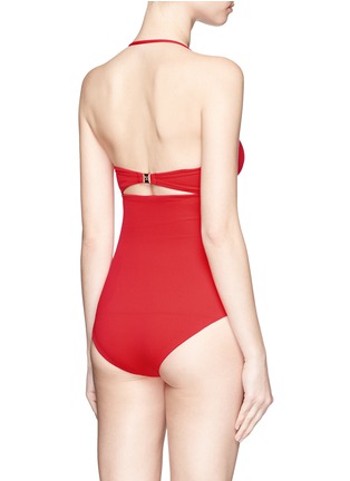 Back View - Click To Enlarge - MARYSIA - 'Antibes' cutout bow bandeau one-piece swimsuit