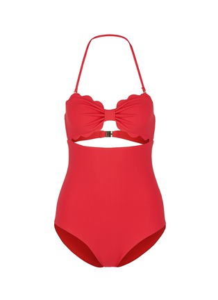 Main View - Click To Enlarge - MARYSIA - 'Antibes' cutout bow bandeau one-piece swimsuit