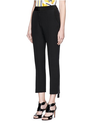 Front View - Click To Enlarge - MATICEVSKI - 'Mason' extended stripe cropped tuxedo pants
