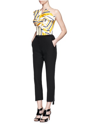 Figure View - Click To Enlarge - MATICEVSKI - 'Mason' extended stripe cropped tuxedo pants