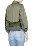 Back View - Click To Enlarge - MONCLER - 'Gereba' floral embellishment asymmetric zip jacket