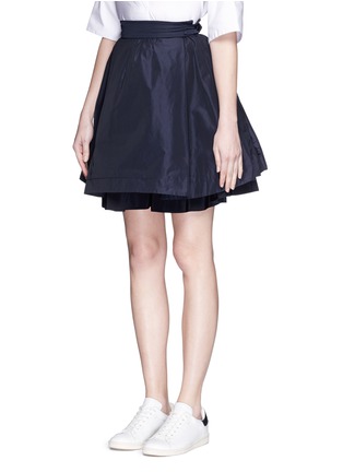 Front View - Click To Enlarge - MONCLER - 'Gonna' double layer skirt