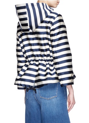 Back View - Click To Enlarge - MONCLER - 'Corail' stripe duchesse satin jacket