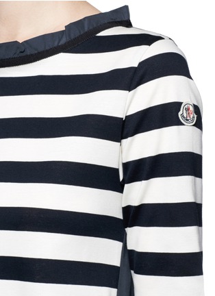 Detail View - Click To Enlarge - MONCLER - Stripe jersey front dress