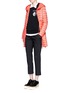 Figure View - Click To Enlarge - MONCLER - 'Barbel' drawstring waist hooded long down jacket