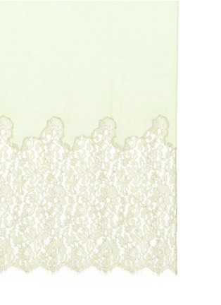 Detail View - Click To Enlarge - VALENTINO GARAVANI - Floral lace trim cashmere-silk scarf