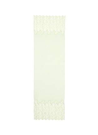 Main View - Click To Enlarge - VALENTINO GARAVANI - Floral lace trim cashmere-silk scarf