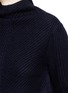 Detail View - Click To Enlarge - VINCE - Directional rib wool-cashmere turtleneck sweater