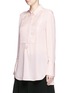 Front View - Click To Enlarge - VINCE - Tuxedo inset silk blouse