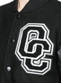 Detail View - Click To Enlarge - OPENING CEREMONY - 'OC' leather sleeve varsity long jacket