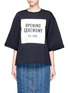 Main View - Click To Enlarge - OPENING CEREMONY - Mirrored logo cropped cotton sweatshirt