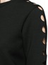 Detail View - Click To Enlarge - OPENING CEREMONY - Circle lasercut bonded jersey sweatshirt