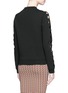 Back View - Click To Enlarge - OPENING CEREMONY - Circle lasercut bonded jersey sweatshirt