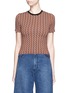 Main View - Click To Enlarge - OPENING CEREMONY - Check stretch knit crop top