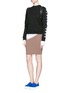 Figure View - Click To Enlarge - OPENING CEREMONY - Check stretch knit pencil skirt
