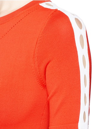 Detail View - Click To Enlarge - OPENING CEREMONY - Contrast cutout trim knit dress