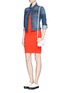 Figure View - Click To Enlarge - OPENING CEREMONY - Contrast cutout trim knit dress
