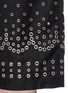 Detail View - Click To Enlarge - ALEXANDER WANG - Metal eyelet cotton-linen board shorts