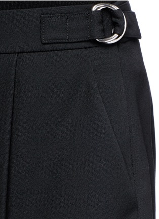 Detail View - Click To Enlarge - ALEXANDER WANG - Pleat front tailored wool crepe shorts