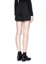 Back View - Click To Enlarge - ALEXANDER WANG - Pleat front tailored wool crepe shorts