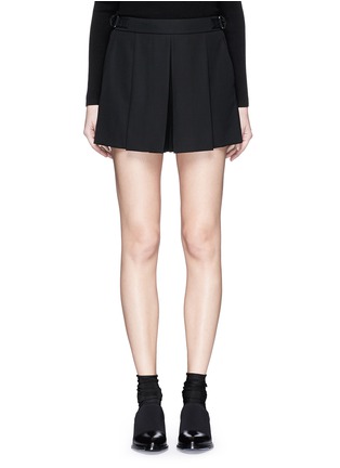 Main View - Click To Enlarge - ALEXANDER WANG - Pleat front tailored wool crepe shorts