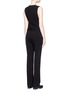 Back View - Click To Enlarge - ALEXANDER WANG - Wrap front tailored crepe jumpsuit