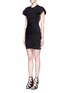Figure View - Click To Enlarge - ALEXANDER WANG - Ruched jersey bustier T-shirt dress